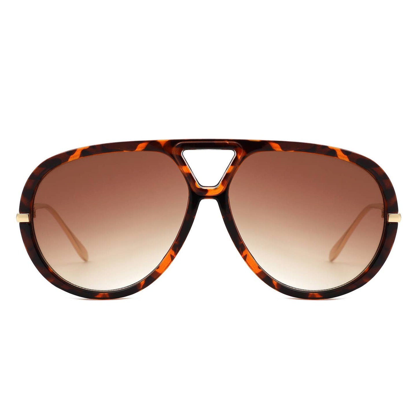 Retro Double Bridge Bold Fashion Aviator Sunglasses