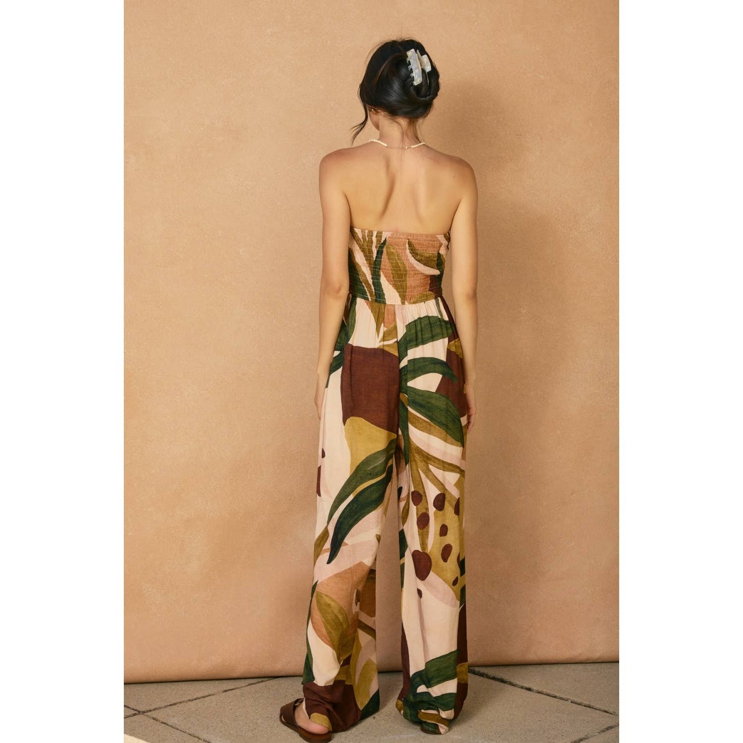 Coconut Grove Smocked Strapless Jumpsuit