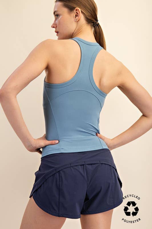 SLEEVELESS RACER BACK BUTTER SOFT TANK TOP