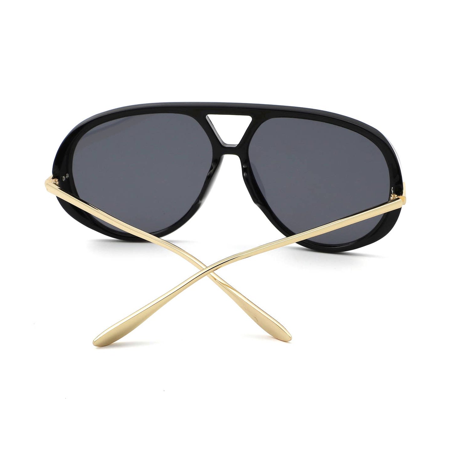 Retro Double Bridge Bold Fashion Aviator Sunglasses