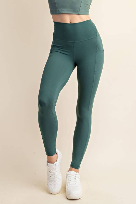HIGH WAIST YOGA PANTS WITH SIDE POCKETS