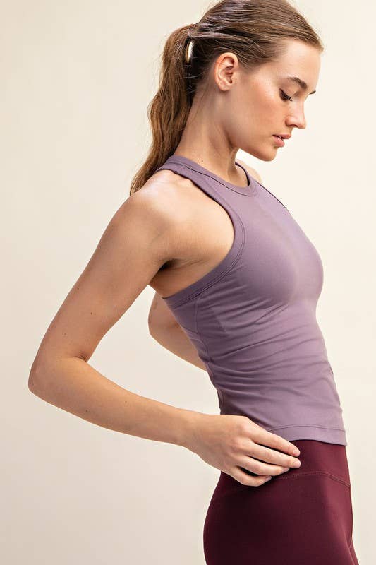 SLEEVELESS RACER BACK BUTTER SOFT TANK TOP