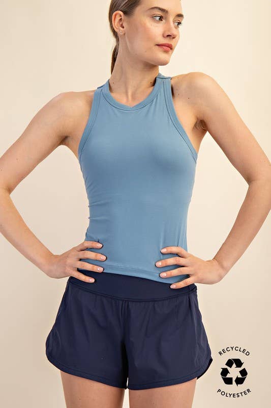 SLEEVELESS RACER BACK BUTTER SOFT TANK TOP
