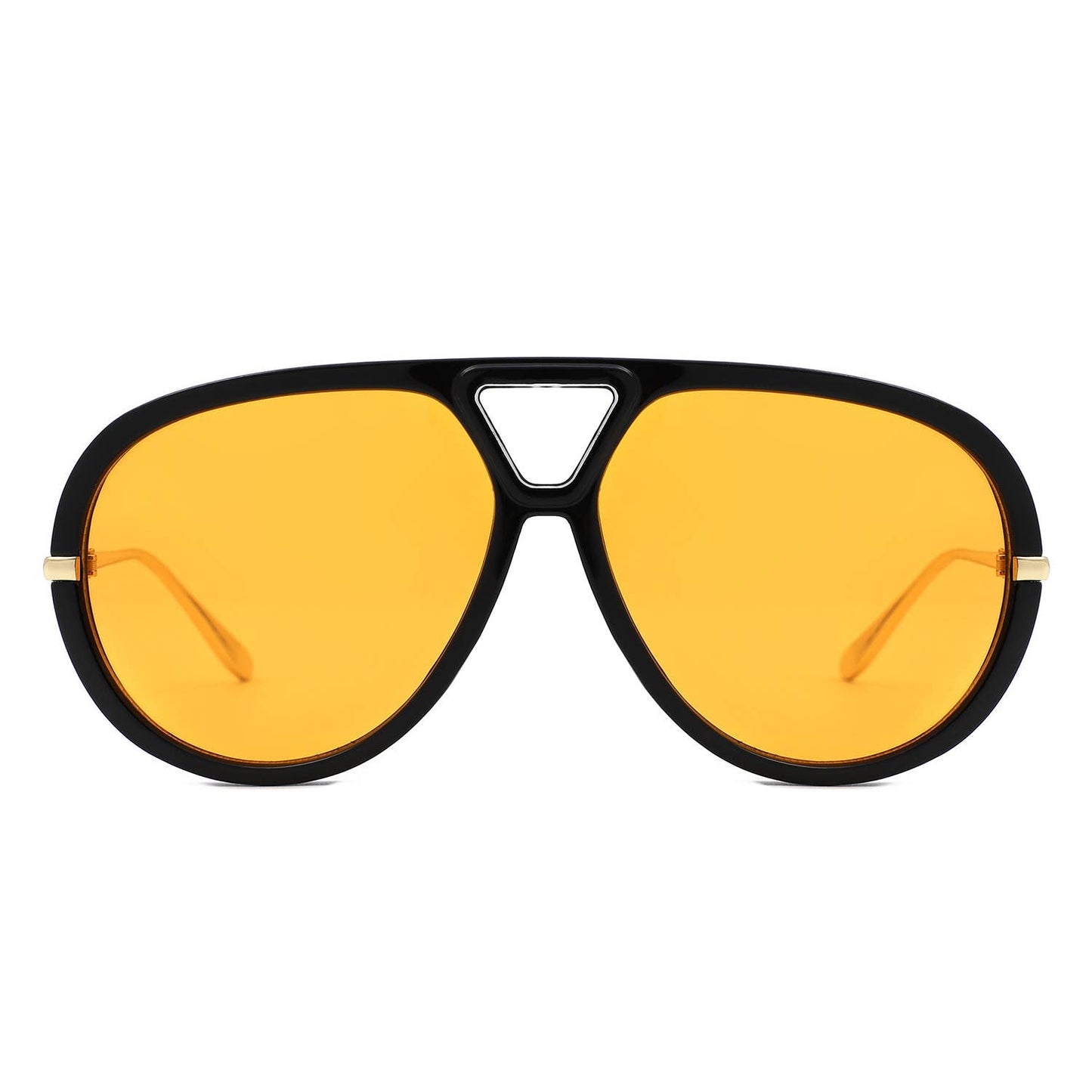Retro Double Bridge Bold Fashion Aviator Sunglasses