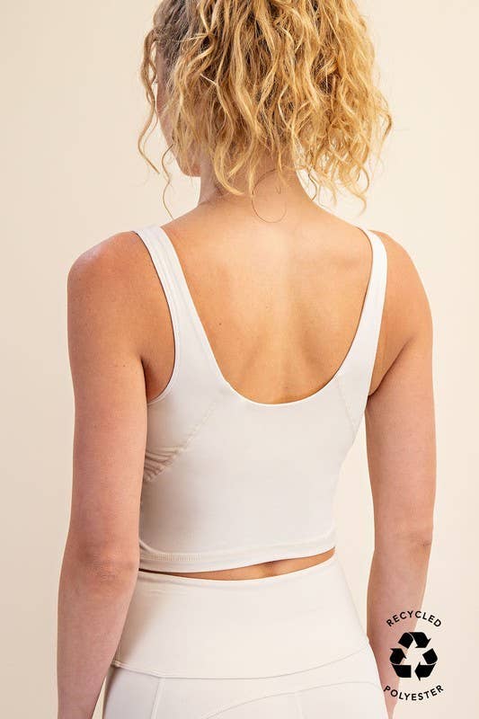 V Neckline Cropped Yoga Top