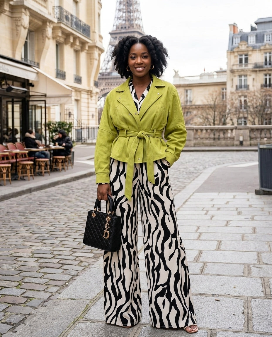 WAVY ABSTRACT PRINTED PANTS