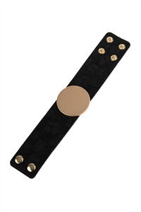 BLACK LEOPARD PRINT LEATHER