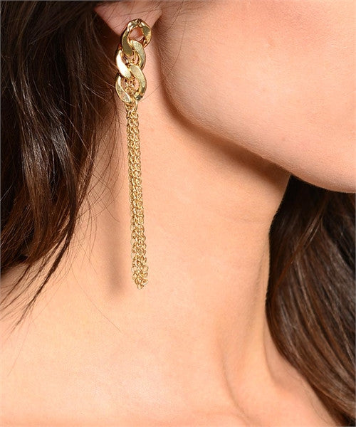 CHAIN LINK EARRING GOLD