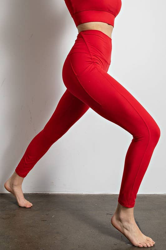 HIGH WAIST YOGA PANTS WITH SIDE POCKETS