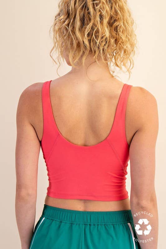 V Neckline Cropped Yoga Top