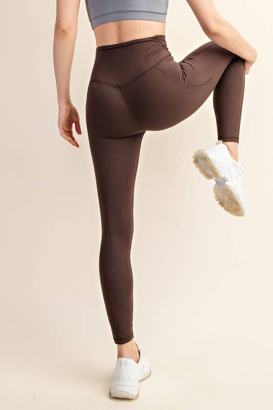 HIGH WAIST YOGA PANTS WITH SIDE POCKETS
