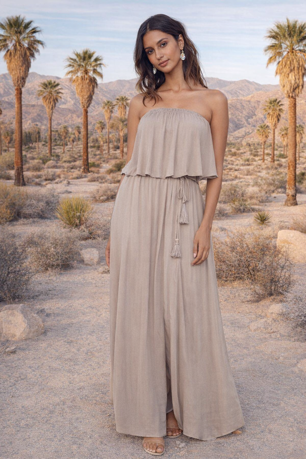 ARIANA CARIBBEAN BACKLESS MAXI DRESS