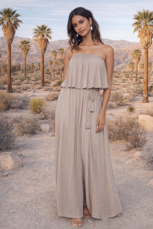 ARIANA CARIBBEAN BACKLESS MAXI DRESS