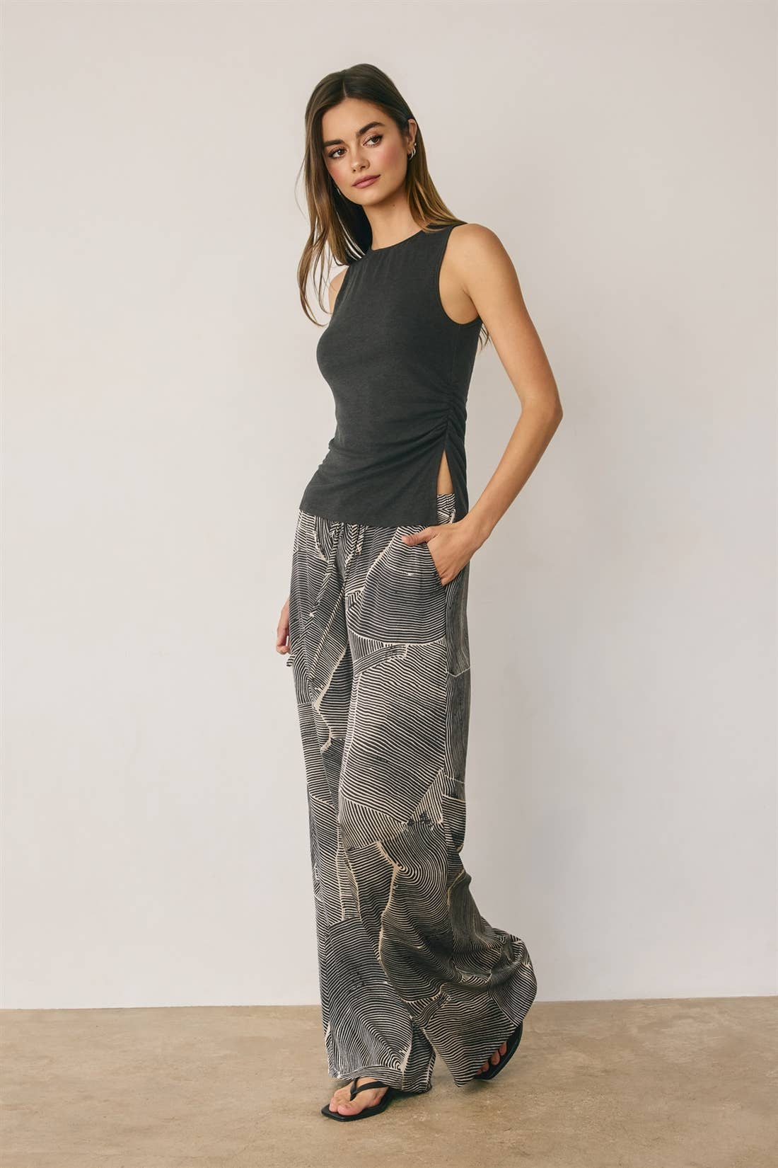 Abstract Relaxed Wide Leg Pants (1)