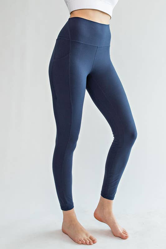 HIGH WAIST YOGA PANTS WITH SIDE POCKETS