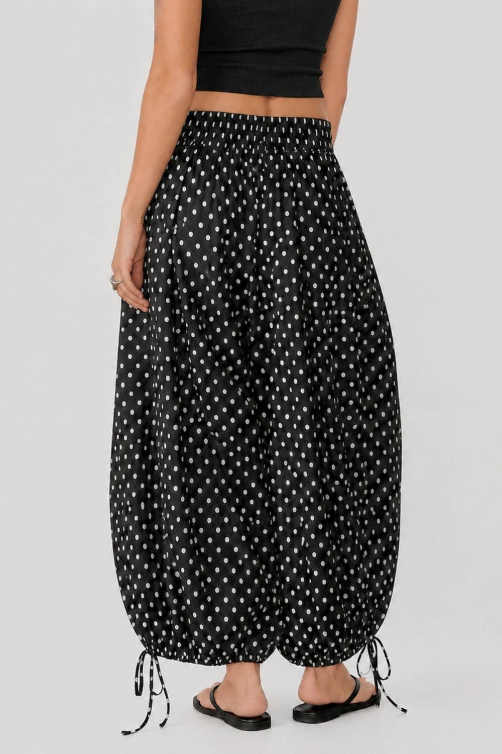 POLKA DOT BALLOON WIDE LEG PANTS