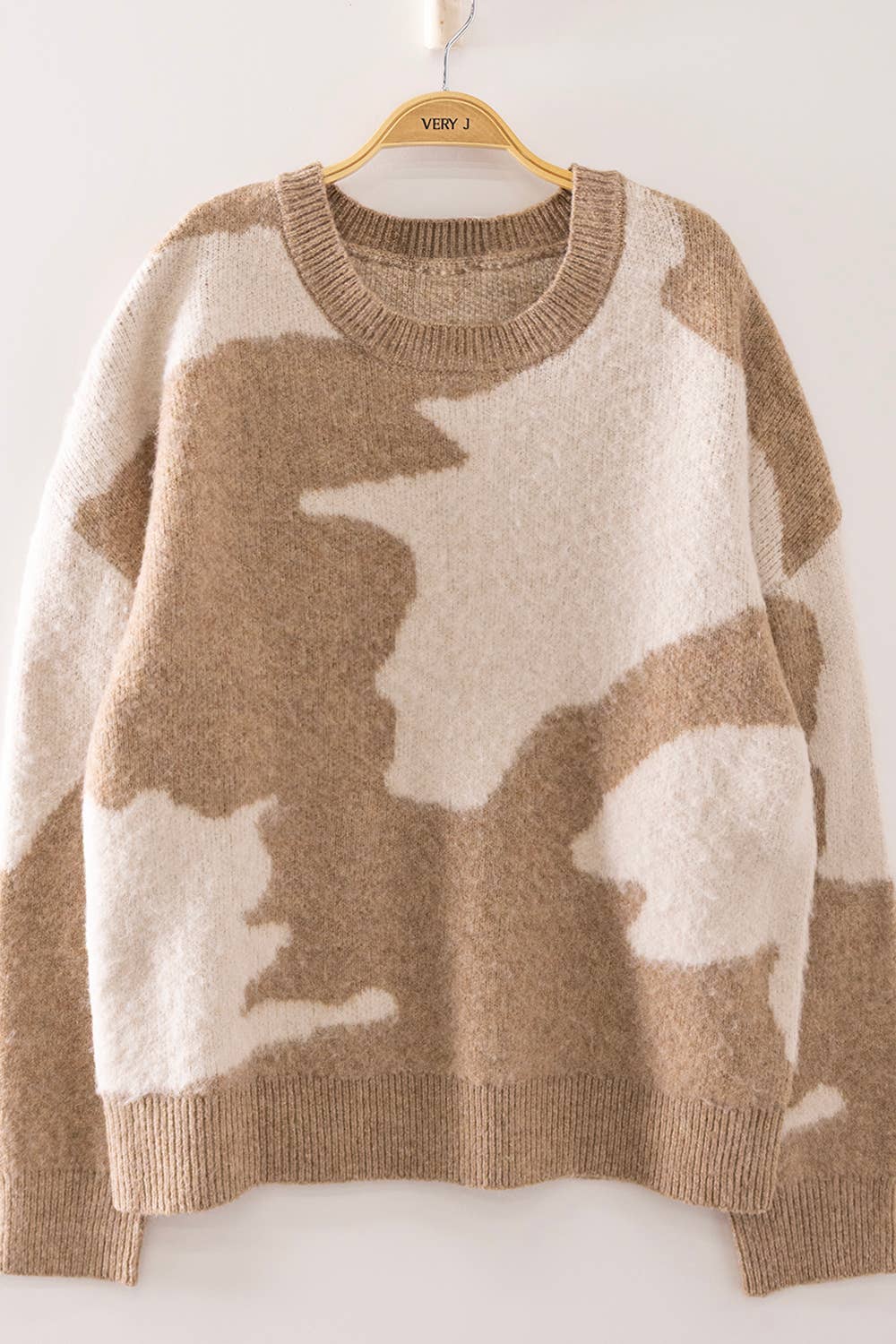 Western Cow Print Sweater