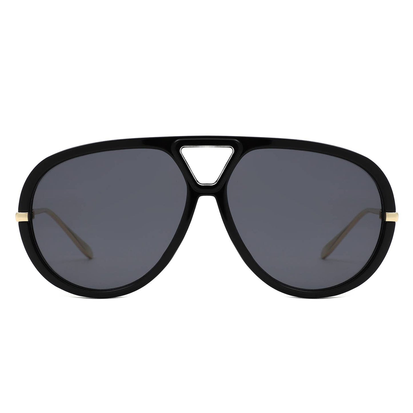 Retro Double Bridge Bold Fashion Aviator Sunglasses