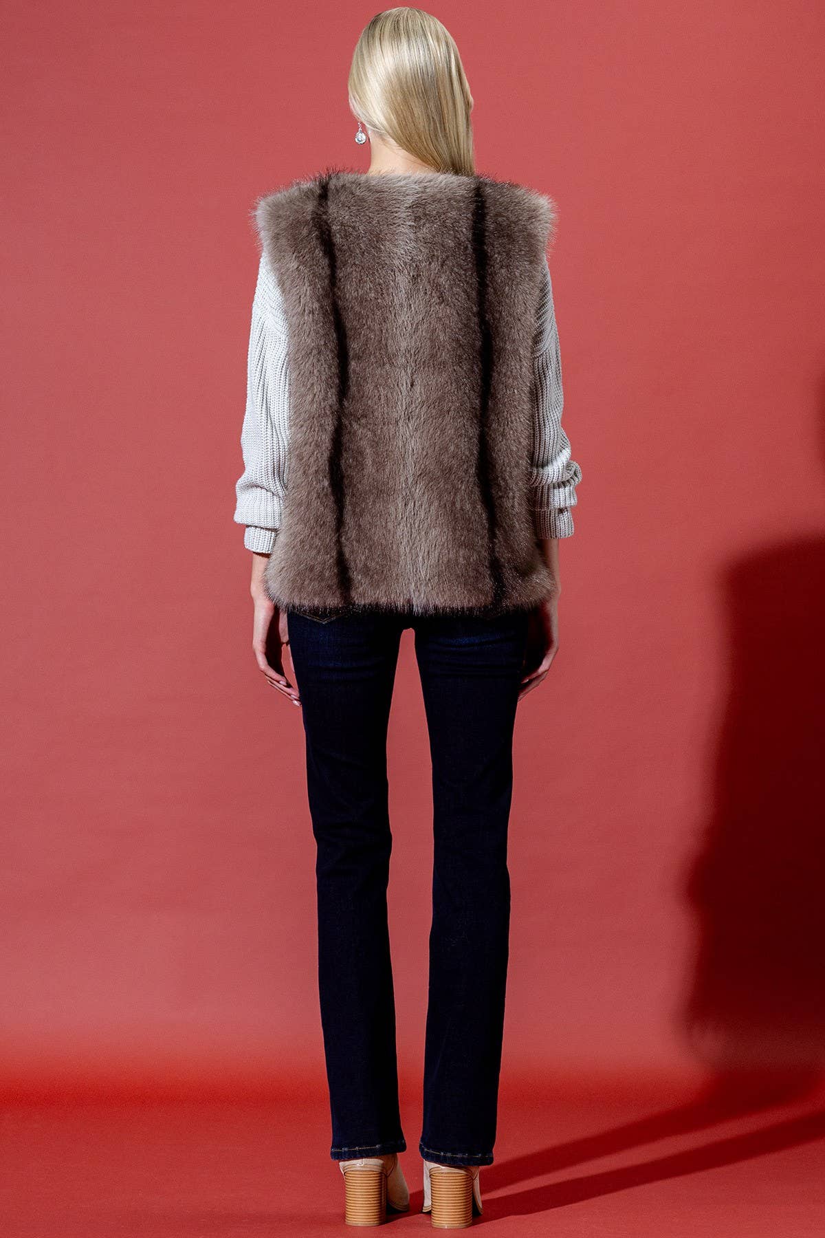 Faux Fur Longline Vest