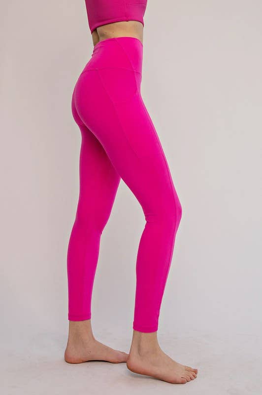 HIGH WAIST YOGA PANTS WITH SIDE POCKETS