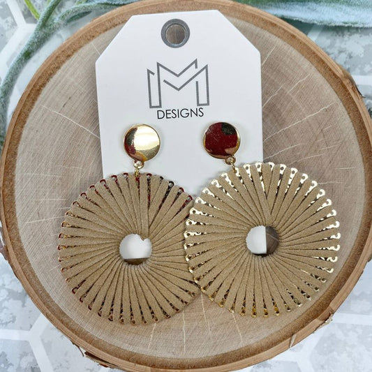Ra Earrings - Beige