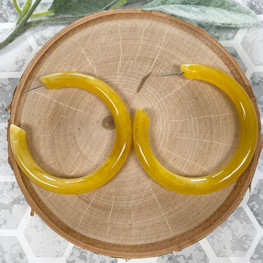 Cher Earrings - Mustard