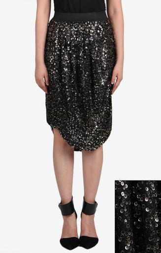Draped Skirt w/Two Tone Sequins