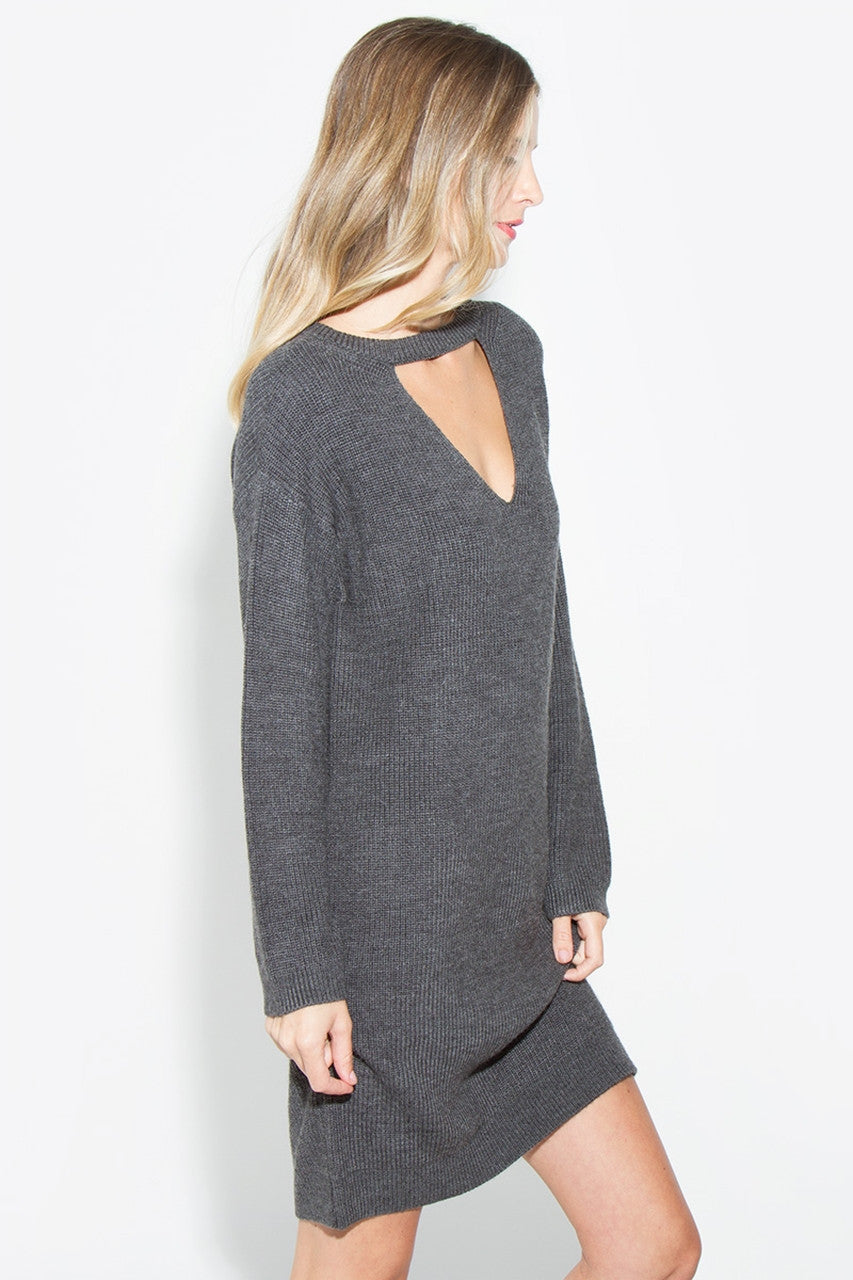 SUZETTE SWEATER DRESS CHARCOAL